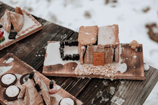 Homemade gluten free vegan gingerbread house